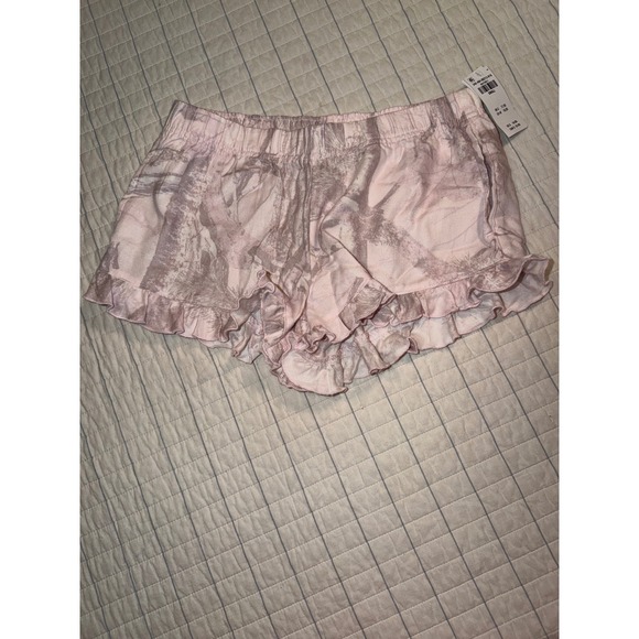 Hollister Other - Hollister Sleep Womens Pink Camo Ruffle Hem Pajama Shorts Small NWT